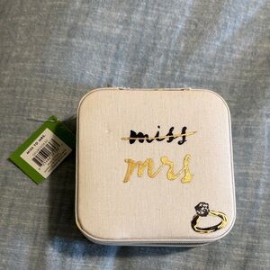 Kate Spade Miss to Mrs Travel Jewelry Box - Gold and Black